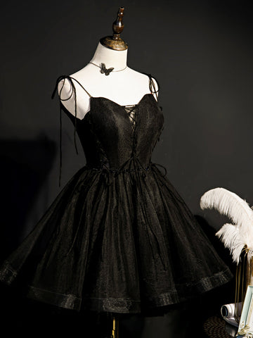 Little Black Hoco Dress Short Homecoming Dresses HZ1023